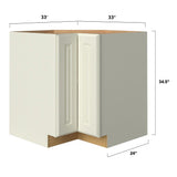allen + roth Pattingham 33-in W x 34.5-in H x 24-in D Harbor Diagonal Corner Base Fully Assembled Cabinet (Raised Panel Square Style)