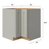 allen + roth Stonewall 33-in W x 34.5-in H x 24-in D Stone Diagonal Corner Base Fully Assembled Cabinet (Flat Panel Shaker Style)