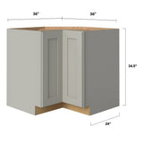 allen + roth Stonewall 36-in W x 34.5-in H x 24-in D Stone Diagonal Corner Base Fully Assembled Cabinet (Flat Panel Shaker Style)