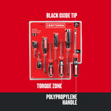 CRAFTSMAN 8-Piece Bi-Material Handle Screwdriver Set, Black Oxide Tip