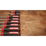 CRAFTSMAN 8-Piece Bi-Material Handle Screwdriver Set, Black Oxide Tips