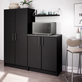 Prepac Elite 32-in W x 35.75-in H Wood Composite Black Freestanding Utility Storage Cabinet