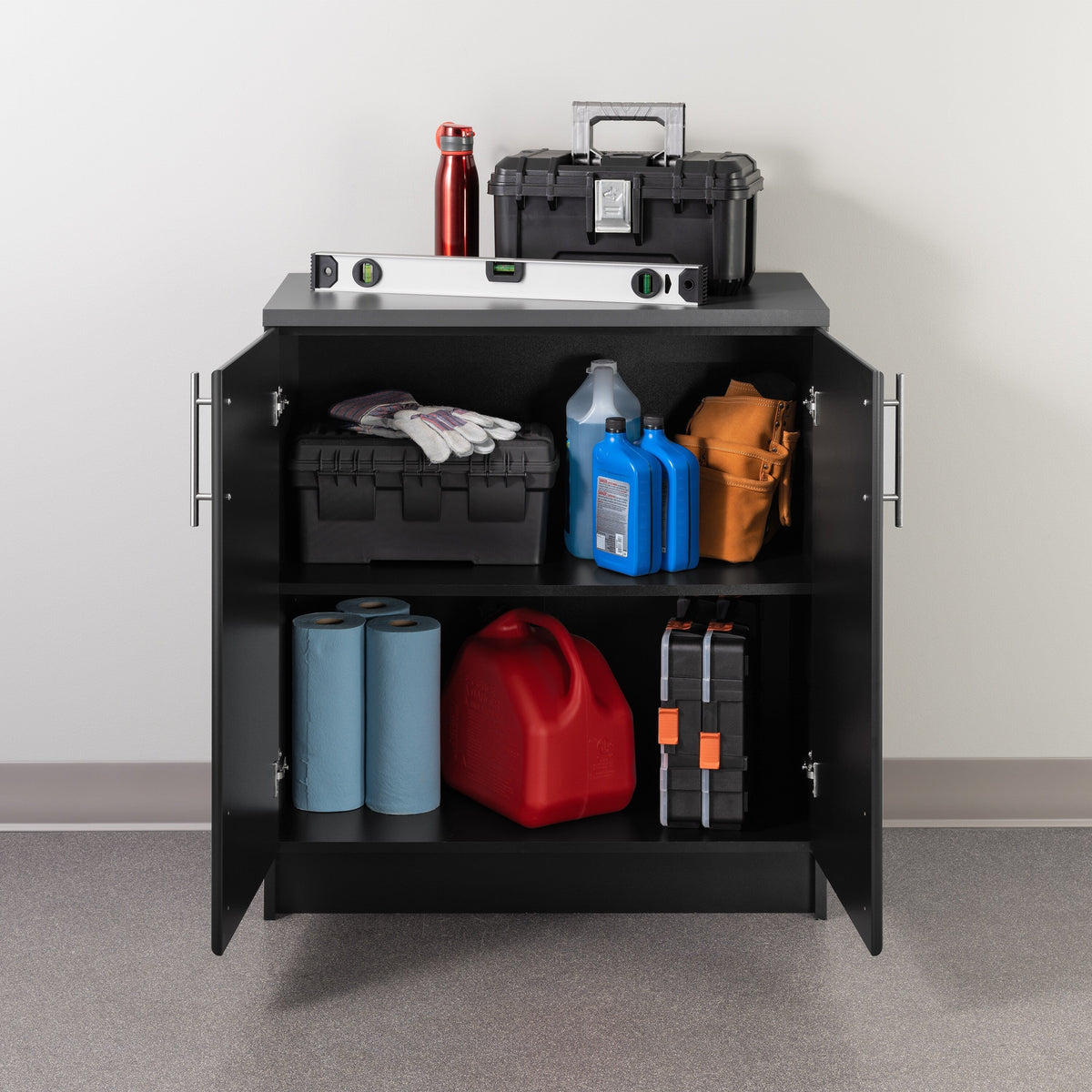 Prepac Elite 32-in W x 35.75-in H Wood Composite Black Freestanding Utility Storage Cabinet