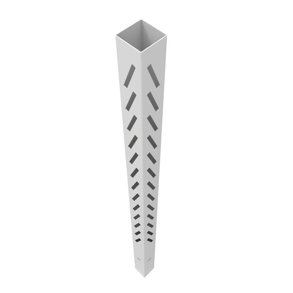 Freedom Louvered 8.5-ft H x 6-in W White Vinyl Corner Fence Post (Assembled)