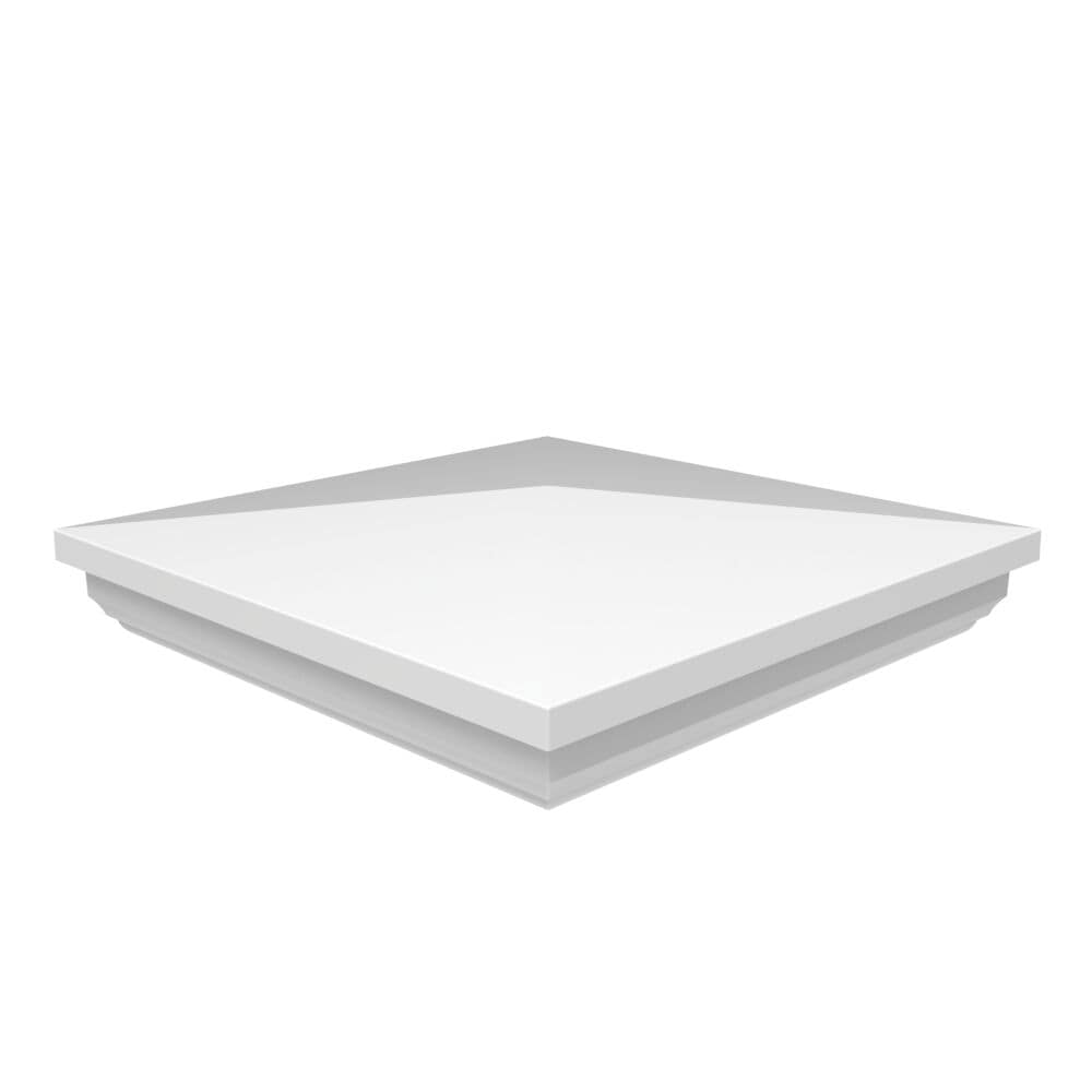 Freedom 6-in W x 6-in L White Vinyl Fence Post Top- Fits Common Post Measurement: 6-in x 6-in