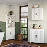 RiverRidge Monroe 23.63-in x 23.75-in x 8.69-in White Soft Close Bathroom Wall Cabinet
