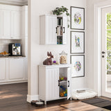 RiverRidge Monroe 23.63-in x 23.75-in x 8.69-in White Soft Close Bathroom Wall Cabinet