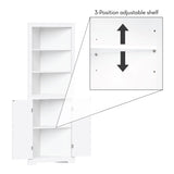 RiverRidge Monroe 24.69-in x 63.81-in x 12.5-in White Freestanding Corner Linen Cabinet
