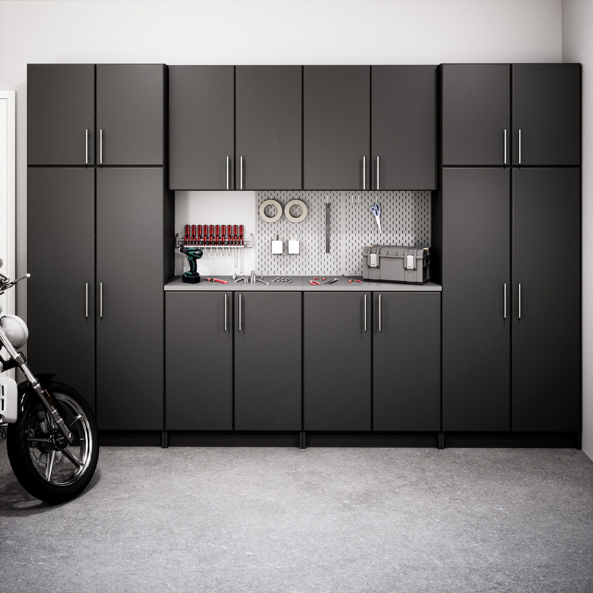Prepac Elite 32-in W x 35.75-in H Wood Composite Black Freestanding Utility Storage Cabinet