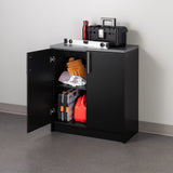 Prepac Elite 32-in W x 35.75-in H Wood Composite Black Freestanding Utility Storage Cabinet