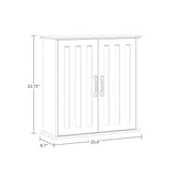 RiverRidge Monroe 23.63-in x 23.75-in x 8.69-in White Soft Close Bathroom Wall Cabinet
