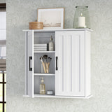 RiverRidge Monroe 23.63-in x 23.75-in x 8.69-in White Soft Close Bathroom Wall Cabinet