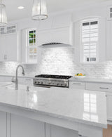 Satori Regent Carrara 10-in x 11-in Matte Porcelain Marble Look Mosaic Floor and Wall Tile (0.75-sq. ft/ Piece)