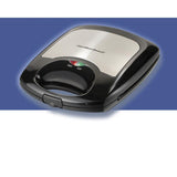 1200 W 4-Waffle Black Belgian Style Waffle Maker