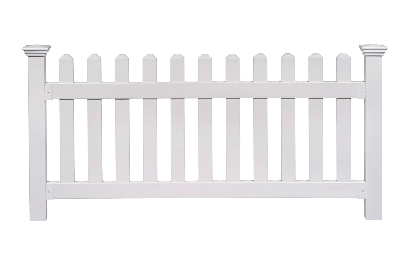 Zippity Outdoor Products Newport 3-ft H x 6-ft W White Privacy Vinyl Picket Fence Panel (Unassembled)