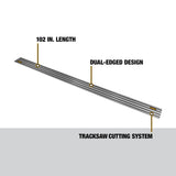 DEWALT TrackSaw Guide Rail, 102-in Dual-Edged Track (DWS5023)