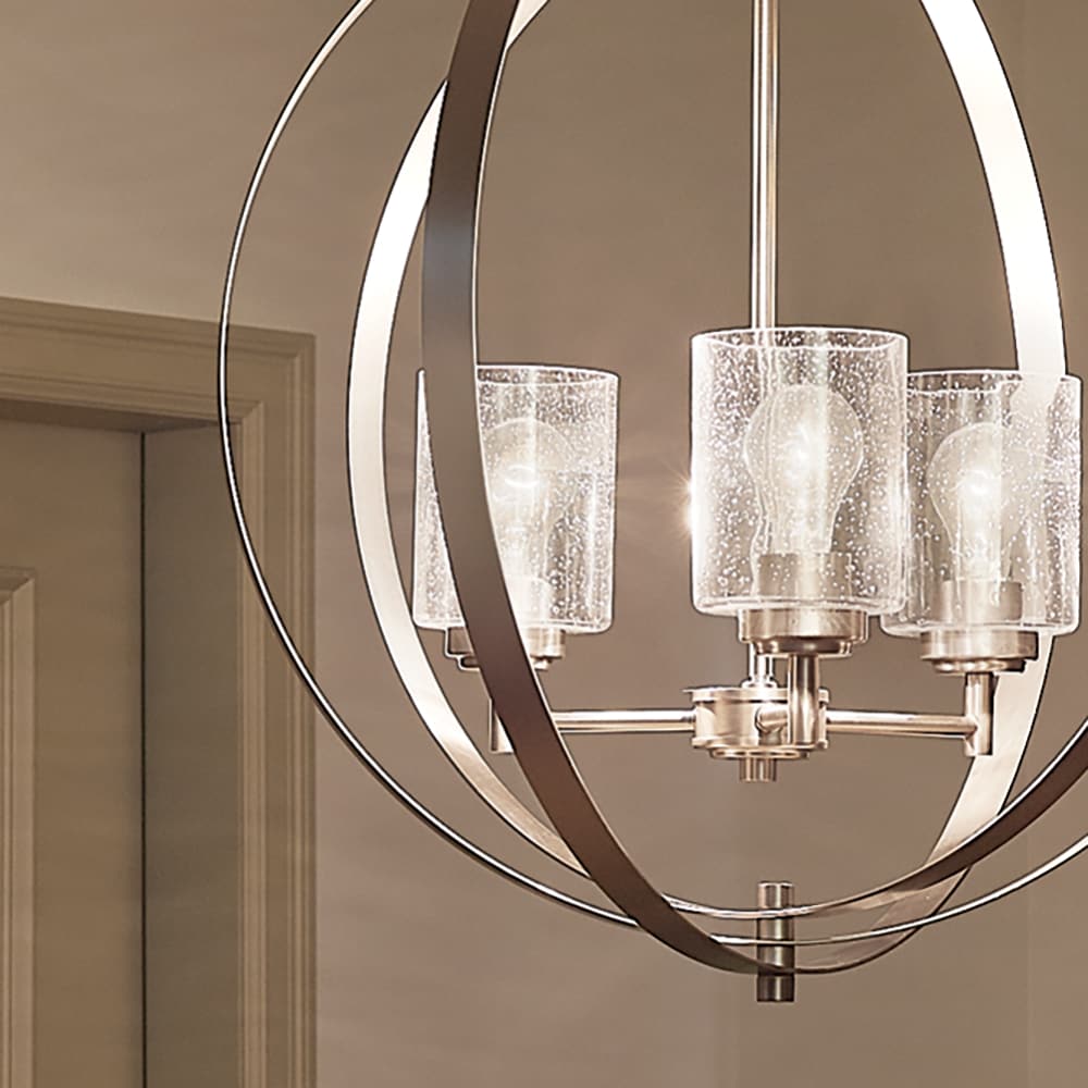 Kichler Winslow 3-Light Brushed Nickel Modern/Contemporary Cage Chandelier