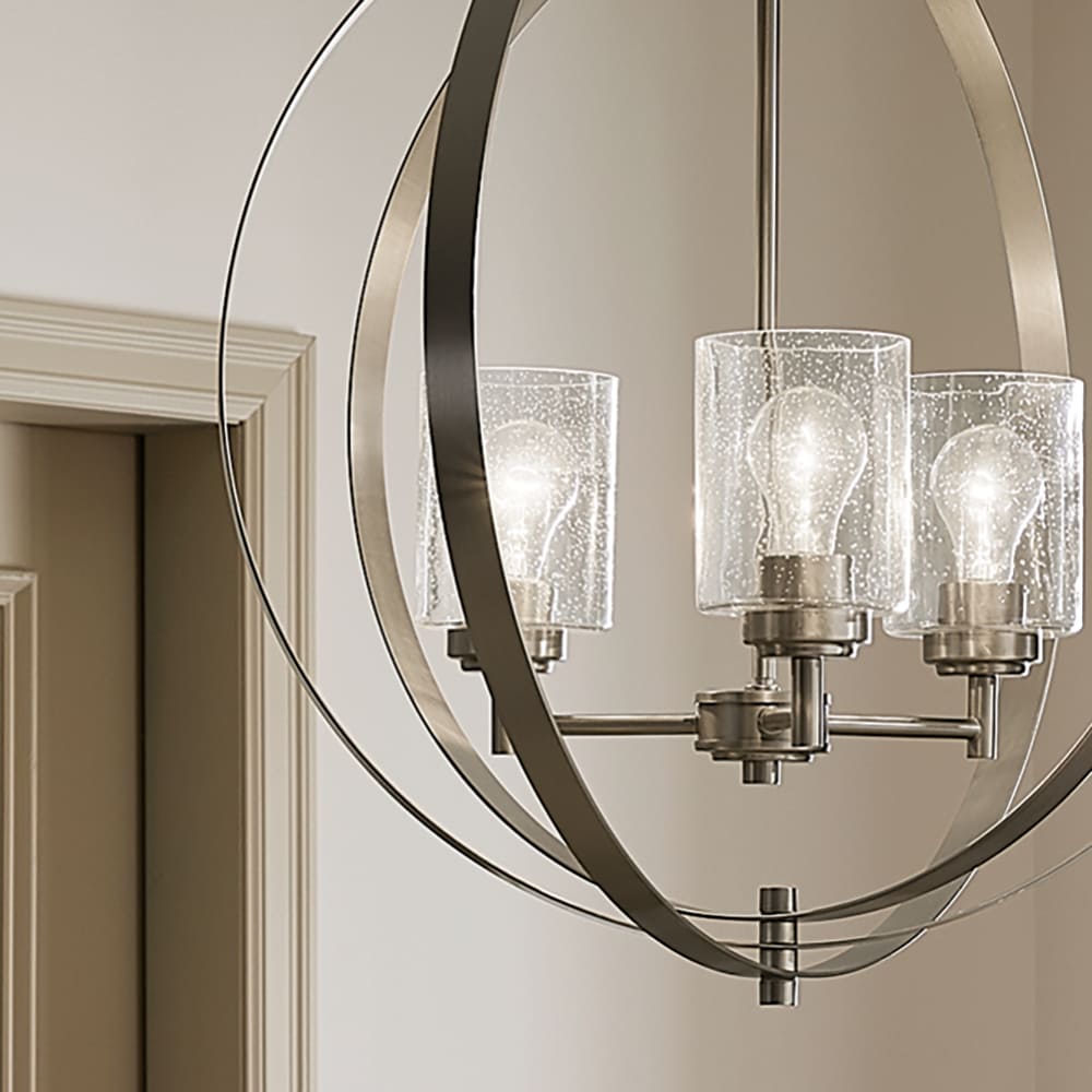 Kichler Winslow 3-Light Brushed Nickel Modern/Contemporary Cage Chandelier