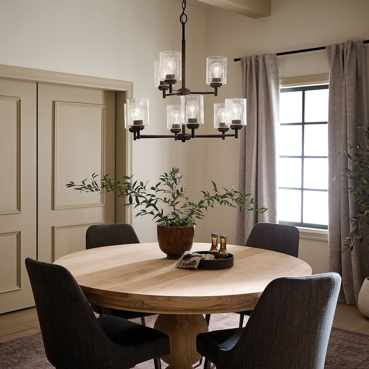 Kichler Winslow 9-Light Black Modern/Contemporary Chandelier