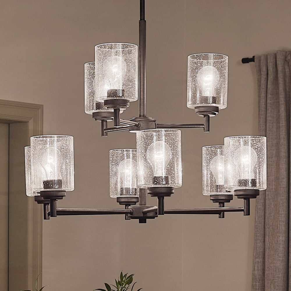 Kichler Winslow 9-Light Black Modern/Contemporary Chandelier