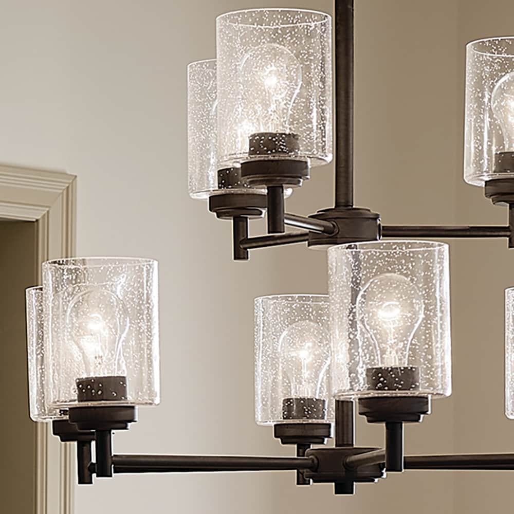 Kichler Winslow 9-Light Black Modern/Contemporary Chandelier