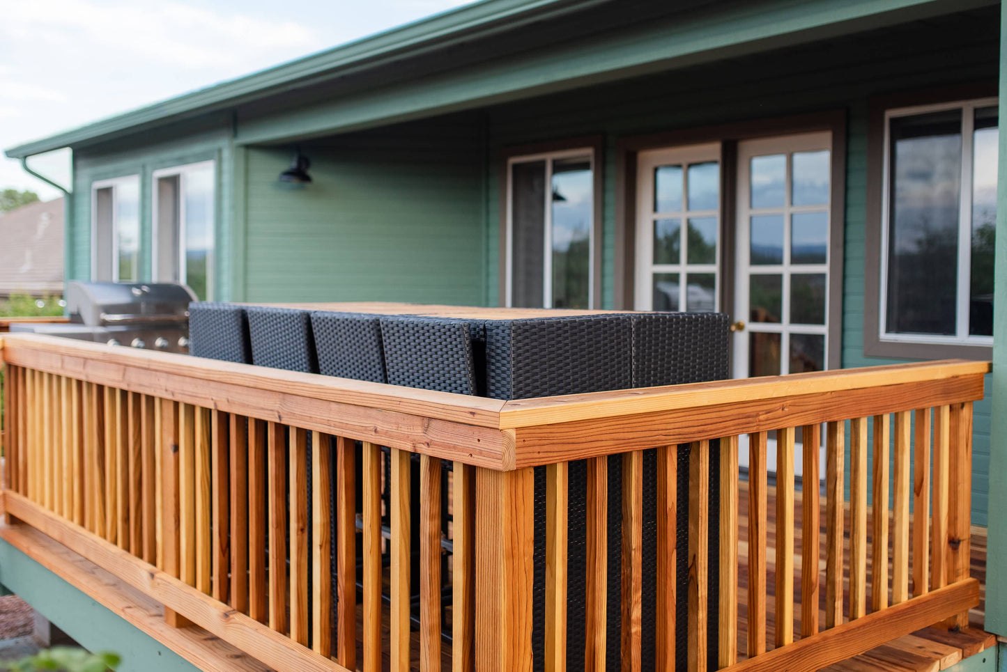 2-in x 42-in Redwood Wood Square Deck Baluster