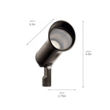 Kichler 250-Lumen 3-Watt Olde Bronze Low Voltage Hardwired LED Spot Light