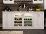 NewAge Products Home Bar 84-in x 85-in White Rectangle Bar Cabinet