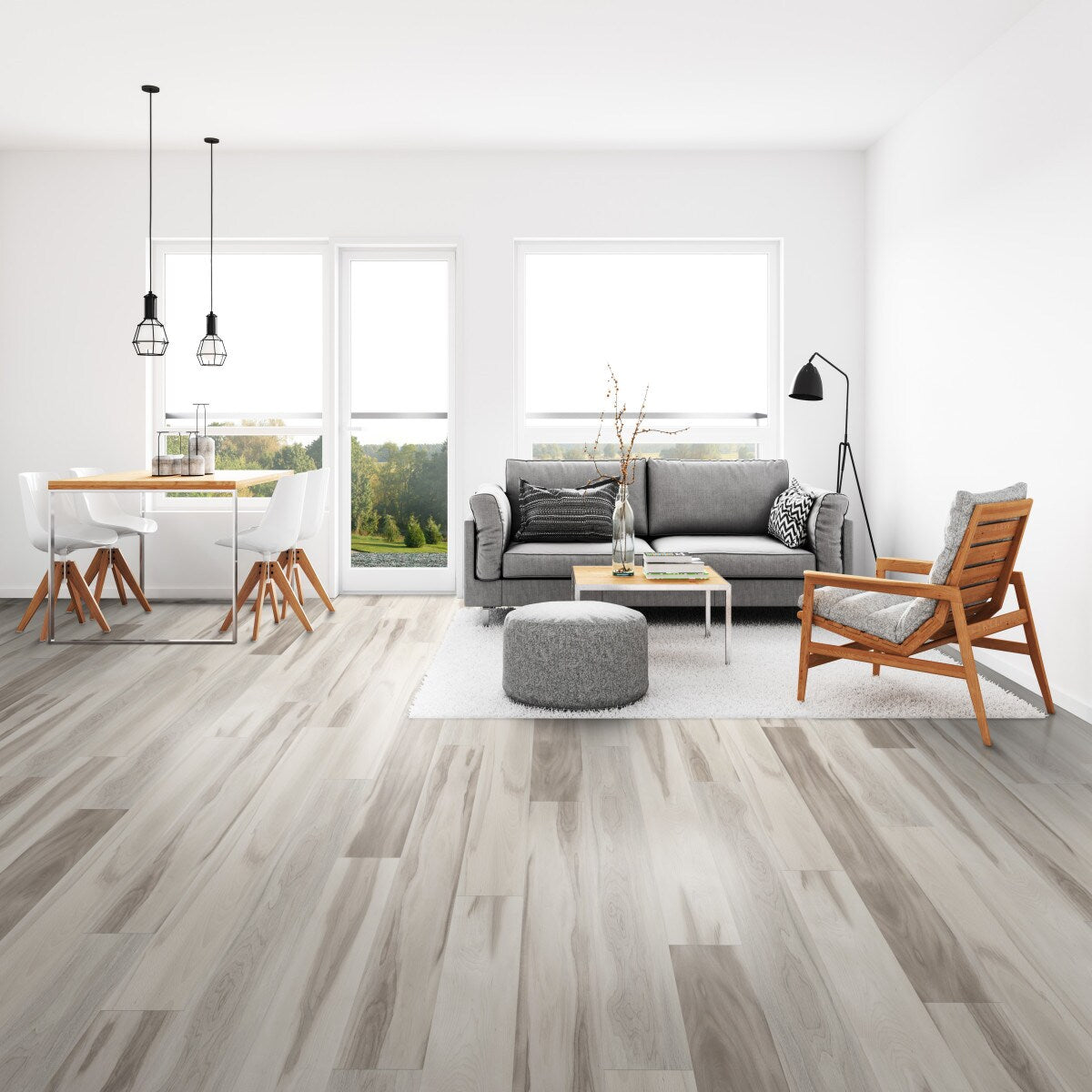 CALI Vinyl Pro with Mute Step Seascape Hickory 7-in W x 6.5-mm T Waterproof Interlocking Luxury Vinyl Plank Flooring (24.03-sq ft/carton)