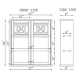 Alaterre Furniture 27-in x 29-in x 8-in White Bathroom Wall Cabinet