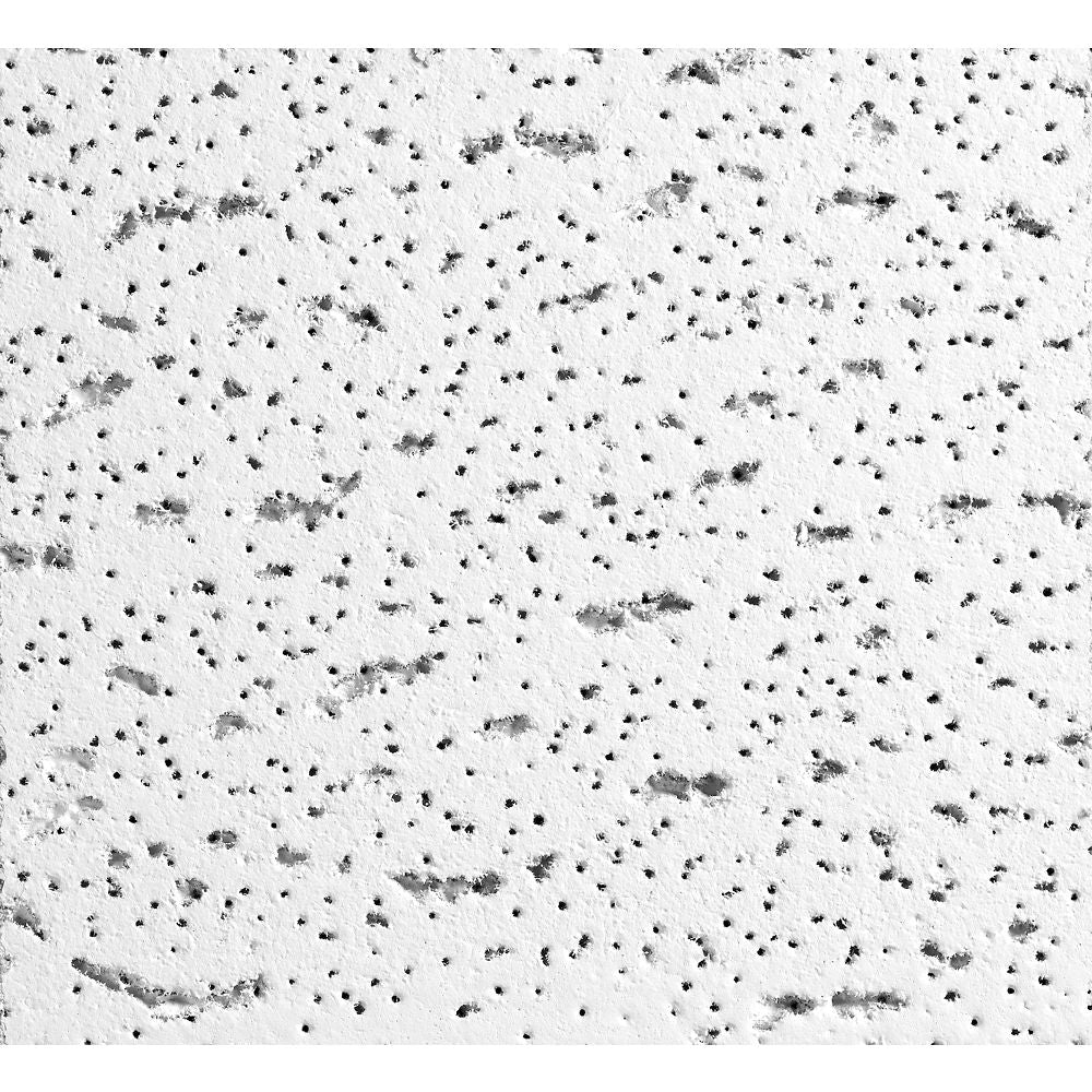 Armstrong Ceilings 24-in x 24-in Fissured Drop Acoustic Panel Ceiling Tiles, Tegular Edge, 16-Pack (64 sq ft), White