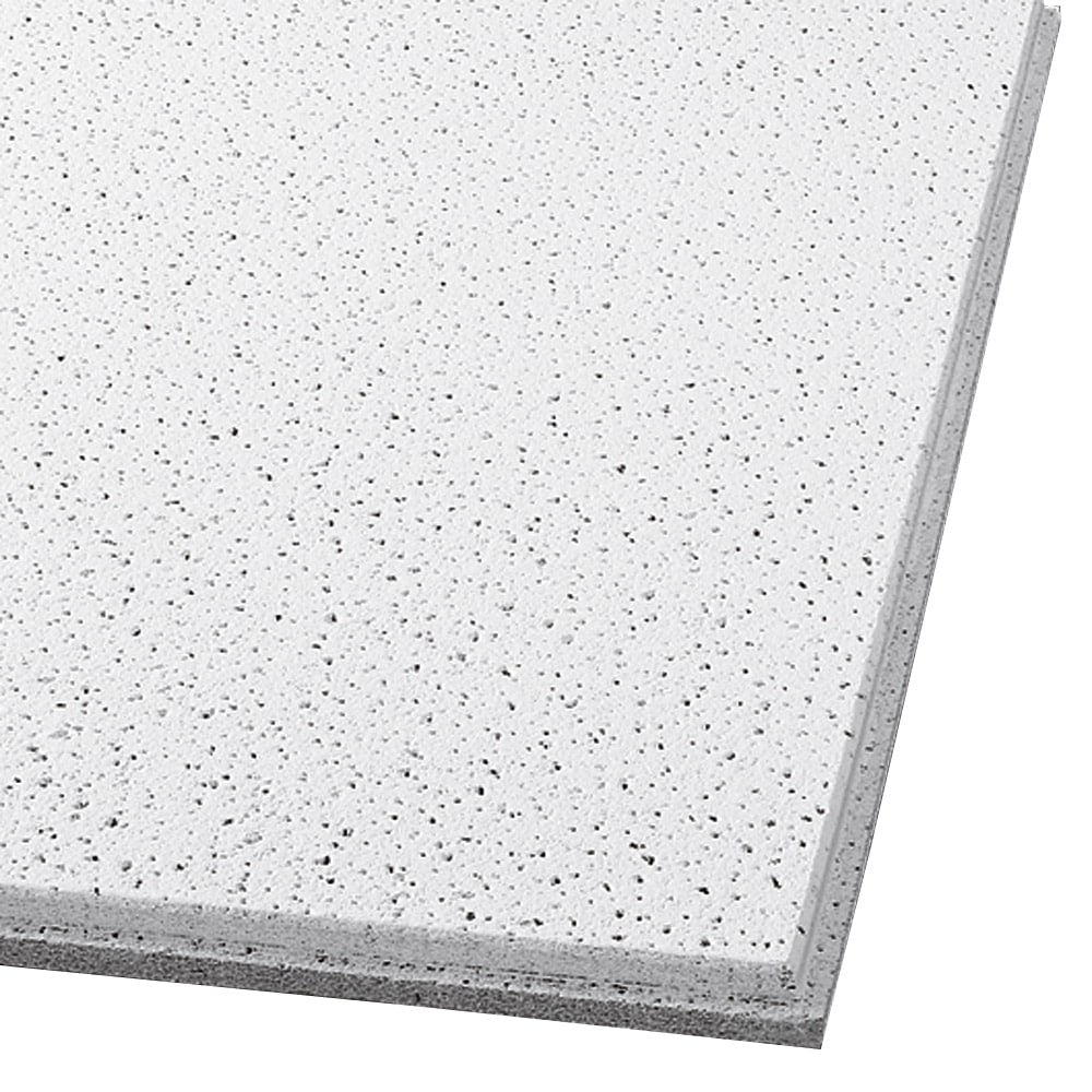 Armstrong Ceilings 24-in x 24-in Fine Fissured School Zone 12-Pack White Fissured 15/16-in Drop Acoustic Panel Ceiling Tiles