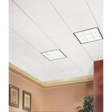 Armstrong Ceilings 24-in x 24-in Fissured Drop Acoustic Panel Ceiling Tiles, Tegular Edge, 16-Pack (64 sq ft), White