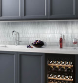Apollo Tile Glacier Pearl White 12-in x 13-in Polished Glass Linear Floor and Wall Tile (5.38-sq. ft/ Carton)