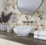Apollo Tile Aloha Beige 12-in x 12-in Matte Glass Hexagon Floor and Wall Tile (8.29-sq. ft/ Carton)