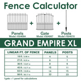 YARDLINK Empire 3-ft W Powder-coated Steel Pressed-point No Dig Decorative Fence Panel