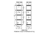 Alaterre Furniture 16-in x 48-in x 12-in White Wood Freestanding Linen Cabinet