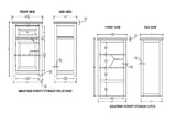 Alaterre Furniture Dorset 17-in x 65-in x 13-in White Wood Freestanding Linen Cabinet
