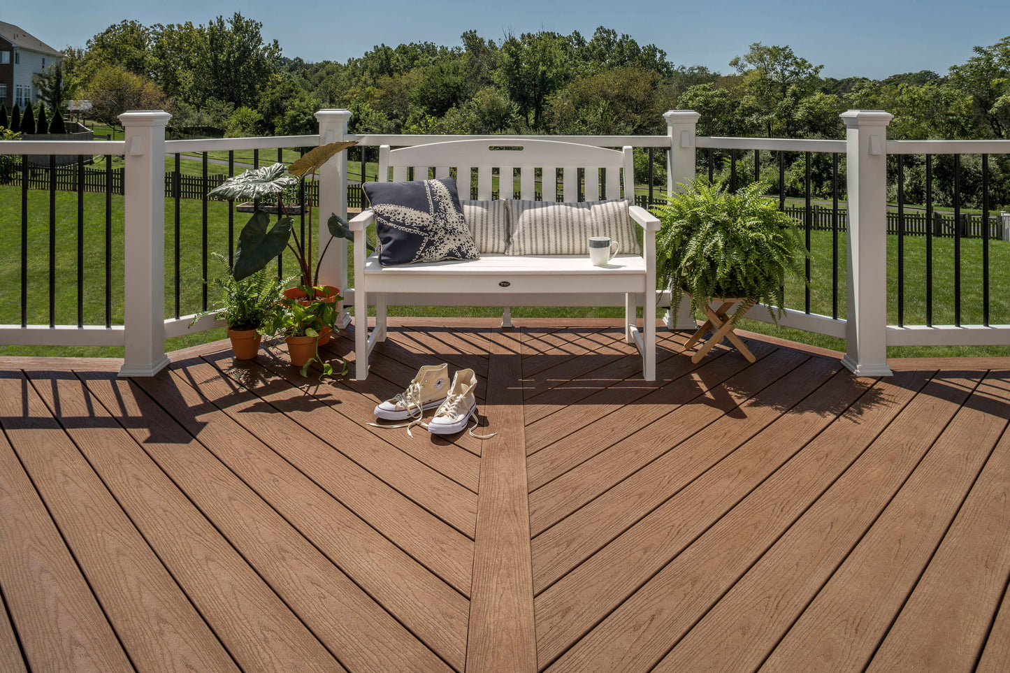Trex 4-in x 4-in Classic White Composite Deck Post Base Trim