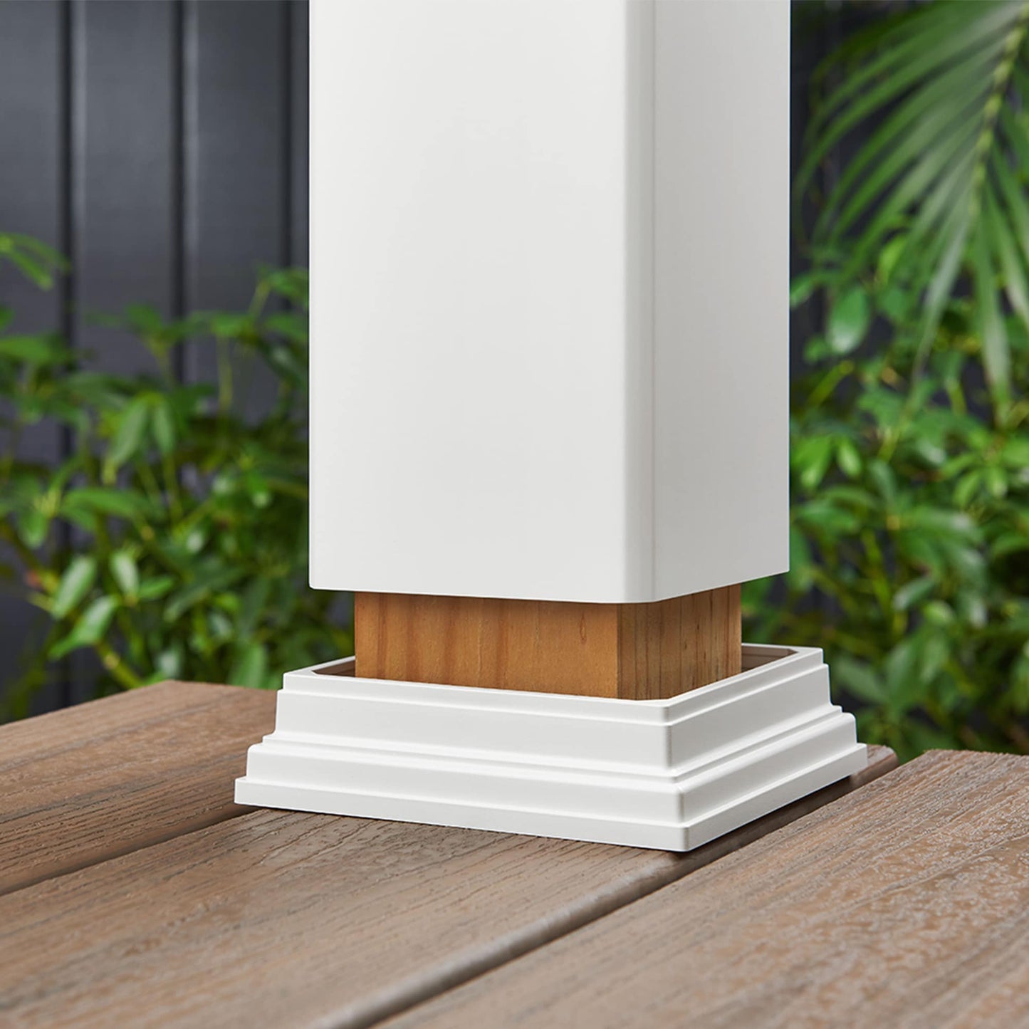 Trex 4-in x 4-in Classic White Composite Deck Post Base Trim