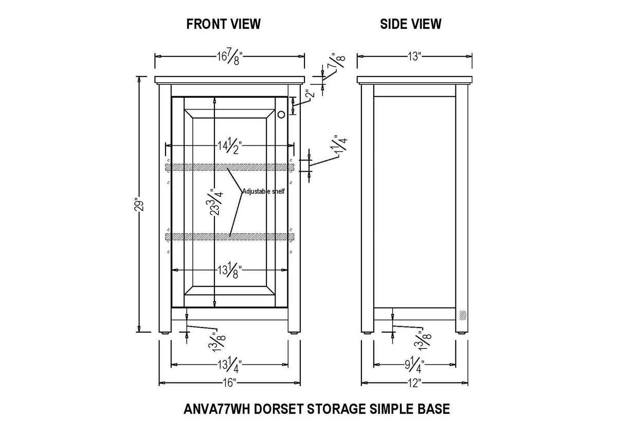 Alaterre Furniture Dorset 17-in x 29-in x 13-in White Wood Freestanding Linen Cabinet
