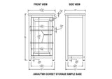 Alaterre Furniture Dorset 17-in x 29-in x 13-in White Wood Freestanding Linen Cabinet