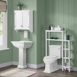 Alaterre Furniture 35-in x 49-in x 9-in White Wood Wall-mount Linen Cabinet