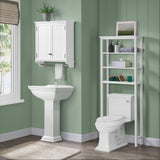 Alaterre Furniture 27-in x 65-in x 8-in White Wood Wall-mount Linen Cabinet