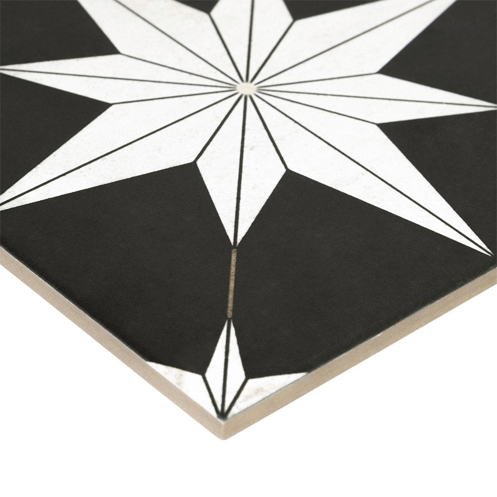 Astro Max Star 8-in x 8-in Matte Porcelain Encaustic Floor and Wall Tile (0.43-sq. ft/ Piece)