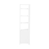 Alaterre Furniture 25-in x 68-in x 18-in White Wood Freestanding Corner Linen Cabinet