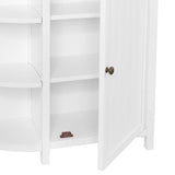 Alaterre Furniture 27-in x 28-in x 10-in White Wood Freestanding Linen Cabinet