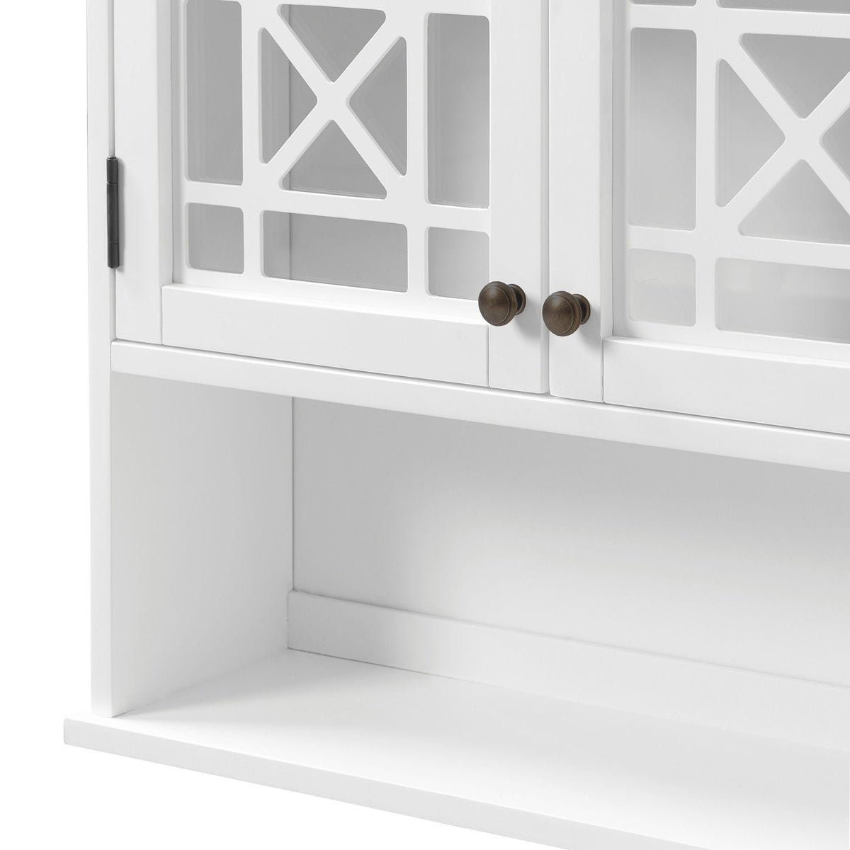 Alaterre Furniture 27-in x 37-in x 8-in White Wood Wall-mount Linen Cabinet