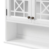 Alaterre Furniture 27-in x 37-in x 8-in White Wood Wall-mount Linen Cabinet