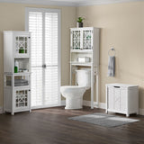 Alaterre Furniture 27-in x 44-in x 8-in White Wood Freestanding Linen Cabinet